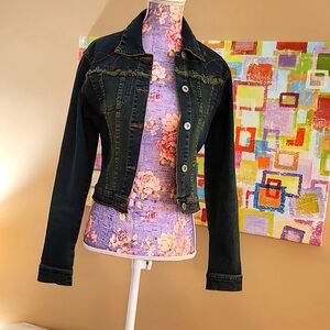 PRE-LOVED Y2K GARAGE "WESTERN" DENIM JACKET-S